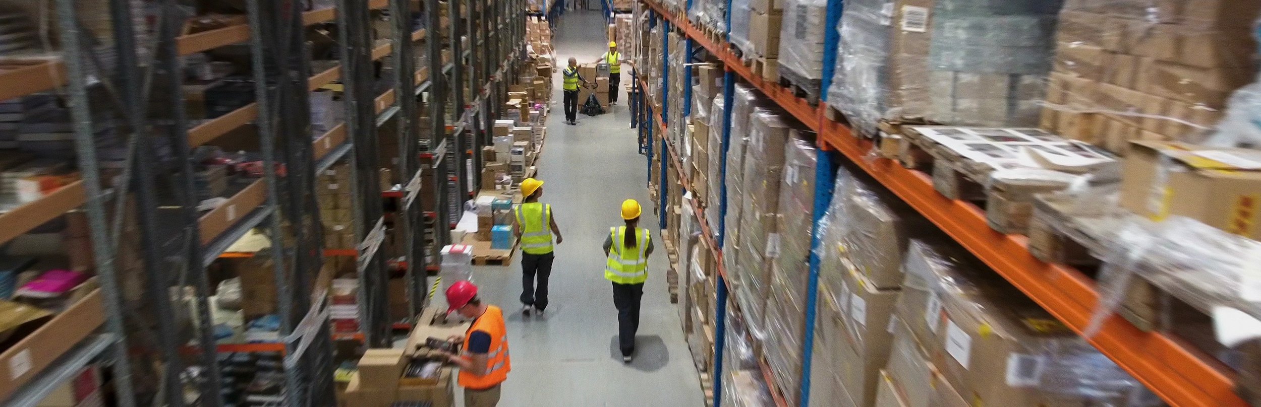 Workers in a warehouse
